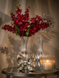 Set Decorativo Plata "Floral Rubí" de 3 Piezas