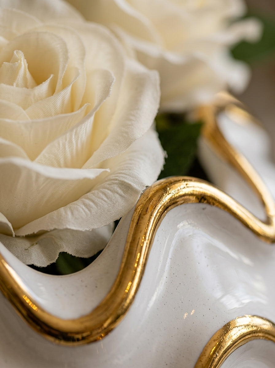 Set Decorativo Elegante de 7 Piezas con Jarrones Texturizados